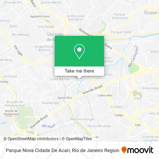 Parque Nova Cidade De Acari map