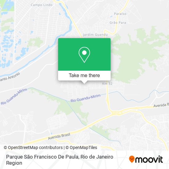 Mapa Parque São Francisco De Paula