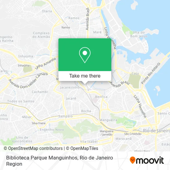 Biblioteca Parque Manguinhos map