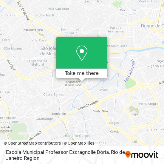 Mapa Escola Municipal Professor Escragnolle Dória