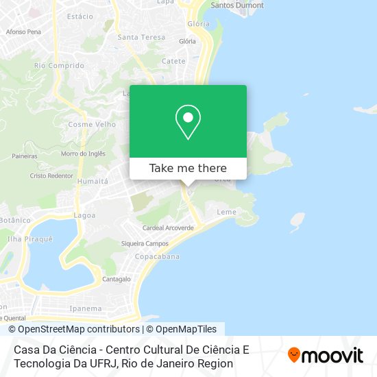 Mapa Casa Da Ciência - Centro Cultural De Ciência E Tecnologia Da UFRJ