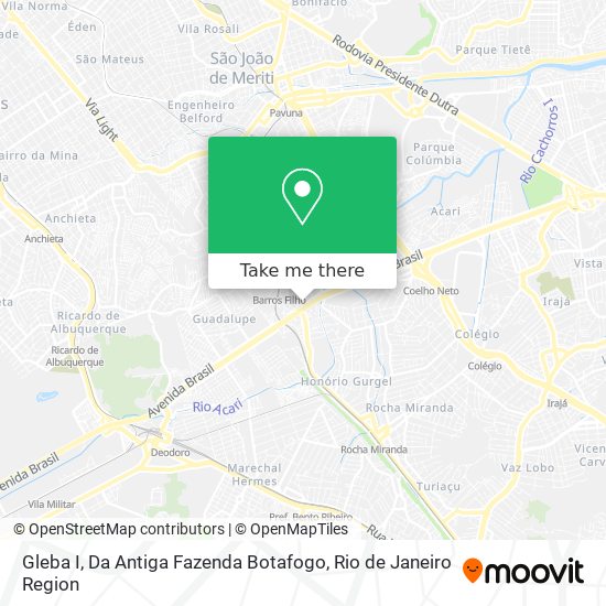 Gleba I, Da Antiga Fazenda Botafogo map