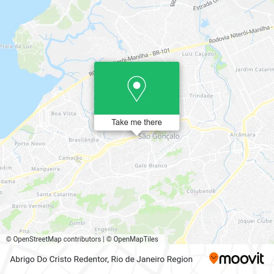 Abrigo Do Cristo Redentor map