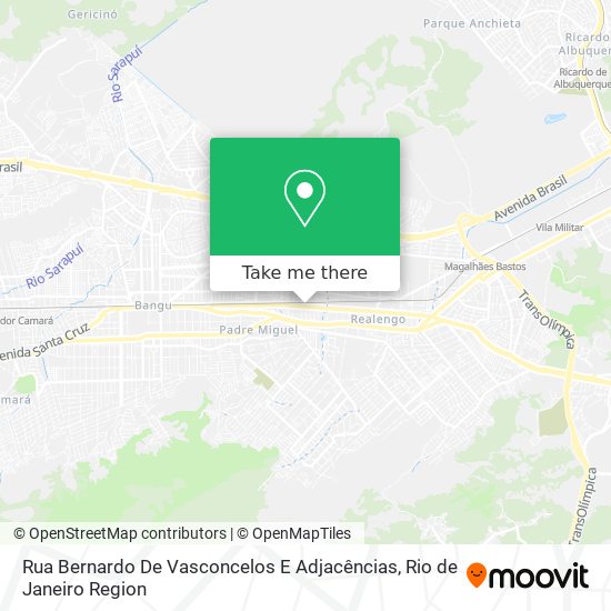 Mapa Rua Bernardo De Vasconcelos E Adjacências