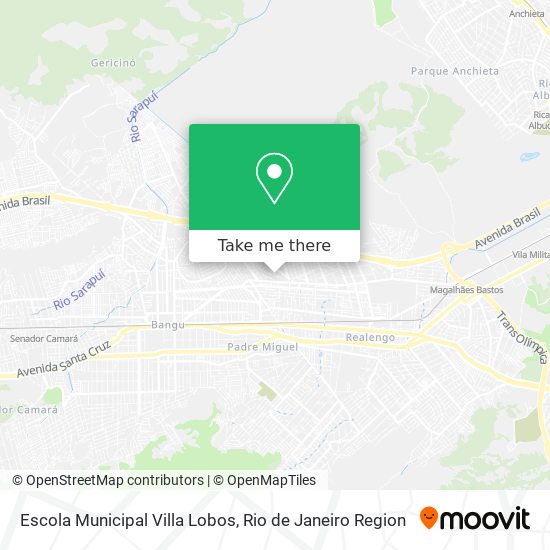 Mapa Escola Municipal Villa Lobos