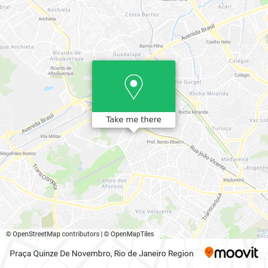 Mapa Praça Quinze De Novembro