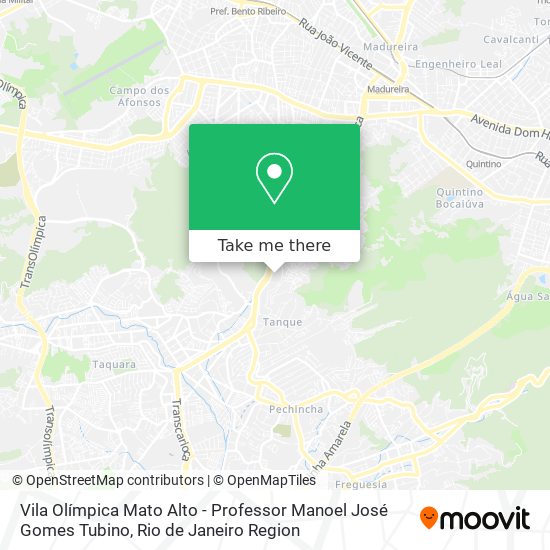 Vila Olímpica Mato Alto - Professor Manoel José Gomes Tubino map