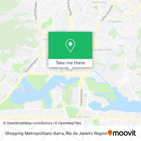Mapa Shopping Metropolitano Barra