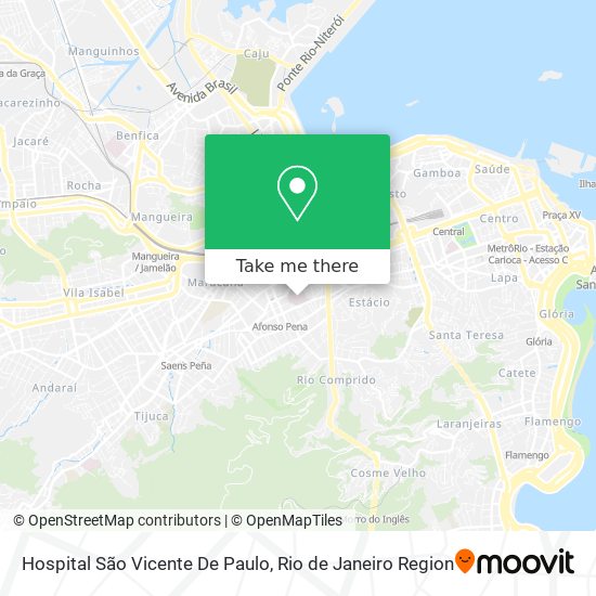 Mapa Hospital São Vicente De Paulo