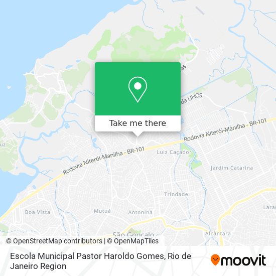 Mapa Escola Municipal Pastor Haroldo Gomes