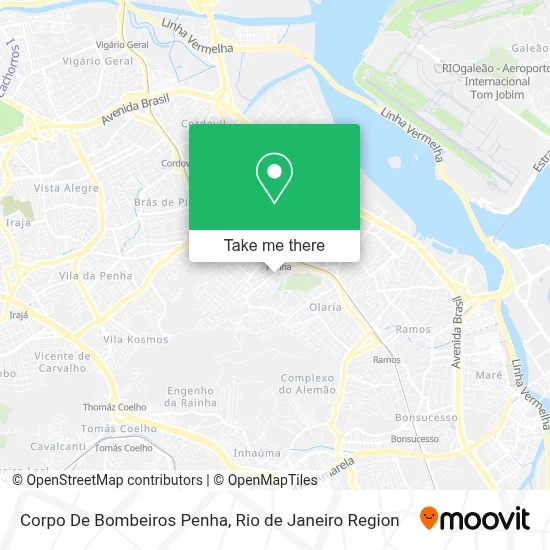 Corpo De Bombeiros Penha map