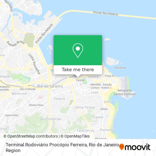 Mapa Terminal Rodoviário Procópio Ferreira