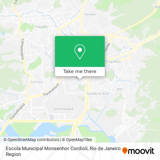 Mapa Escola Municipal Monsenhor Cordioli