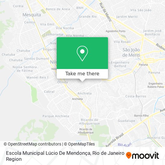 Mapa Escola Municipal Lúcio De Mendonça