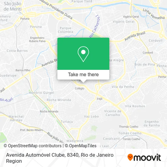 Avenida Automóvel Clube, 8340 map