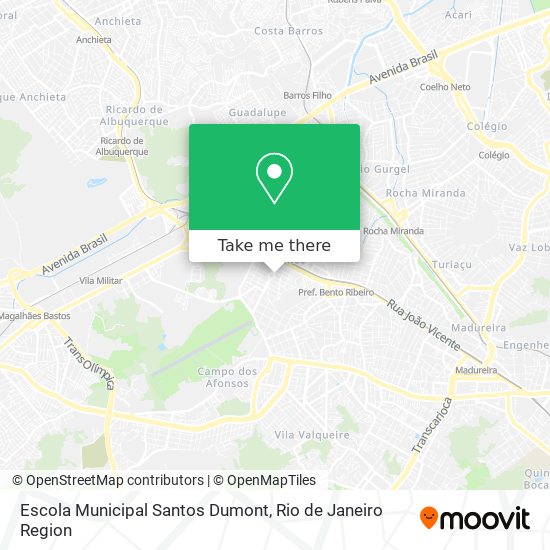 Mapa Escola Municipal Santos Dumont