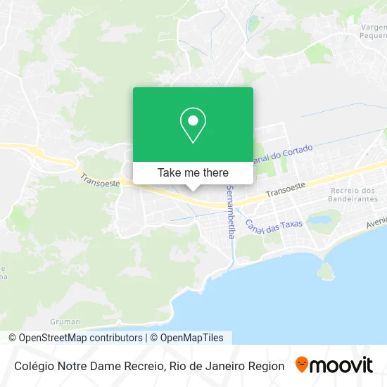 Colégio Notre Dame Recreio map