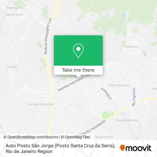 Mapa Auto Posto São Jorge (Posto Santa Cruz da Serra)