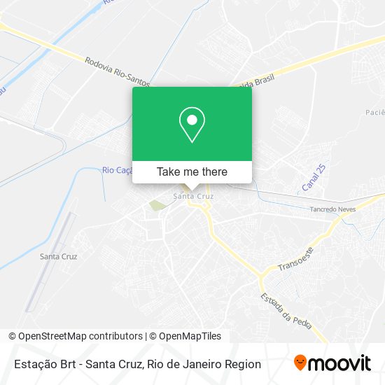 Mapa Estação Brt - Santa Cruz