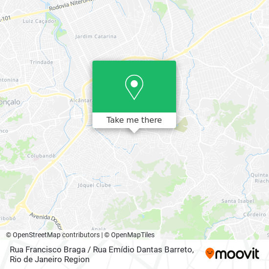 Mapa Rua Francisco Braga / Rua Emídio Dantas Barreto