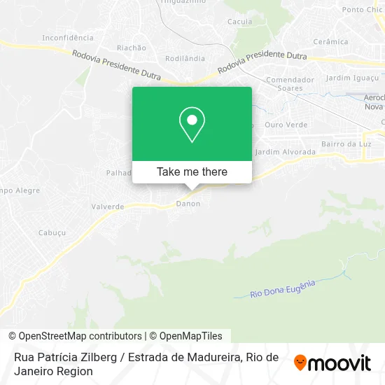 Rua Patrícia Zilberg / Estrada de Madureira map