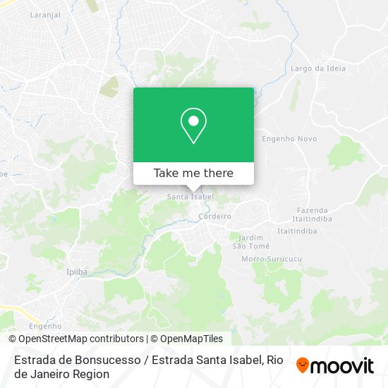 Mapa Estrada de Bonsucesso / Estrada Santa Isabel