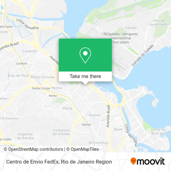 Centro de Envio FedEx map
