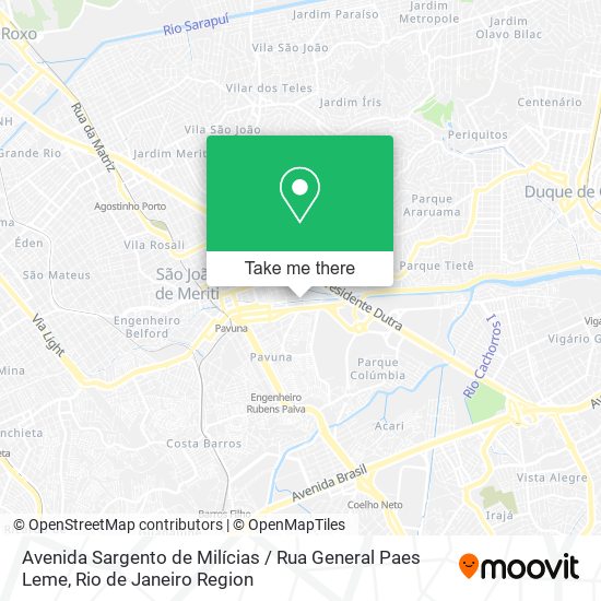 Avenida Sargento de Milícias / Rua General Paes Leme map