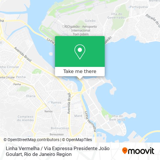 Linha Vermelha / Via Expressa Presidente João Goulart map