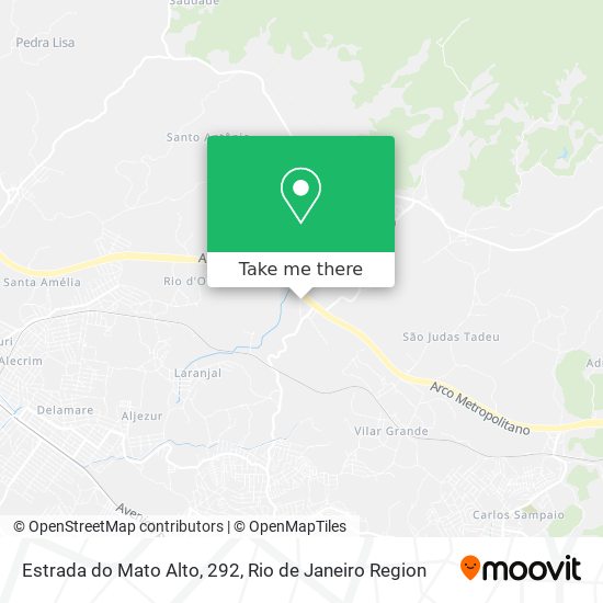 Mapa Estrada do Mato Alto, 292