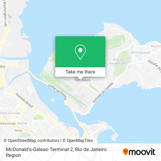 McDonald's-Galeao Terminal 2 map