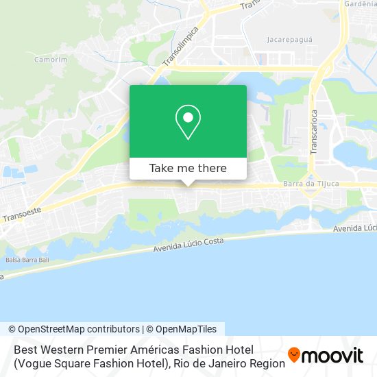 Best Western Premier Américas Fashion Hotel (Vogue Square Fashion Hotel) map