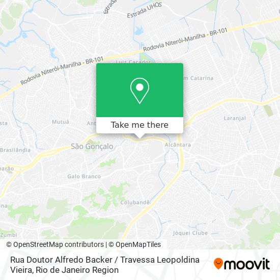 Mapa Rua Doutor Alfredo Backer / Travessa Leopoldina Vieira