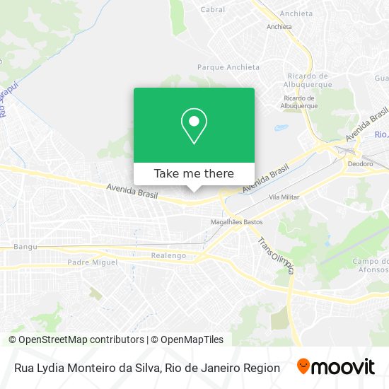 Mapa Rua Lydia Monteiro da Silva
