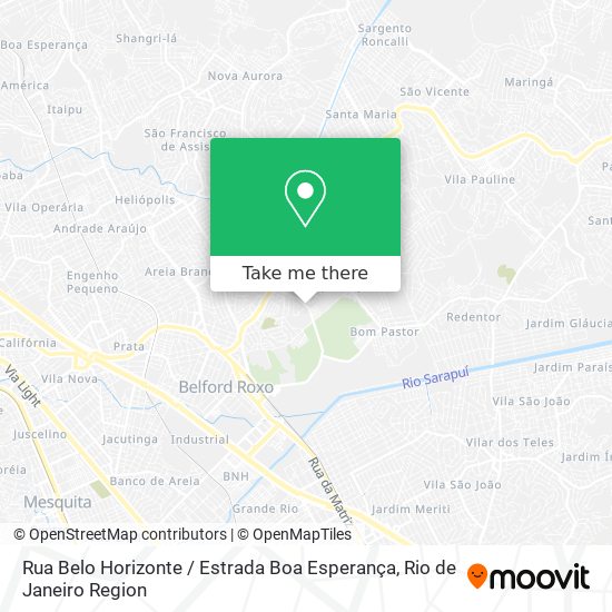 Rua Belo Horizonte / Estrada Boa Esperança map