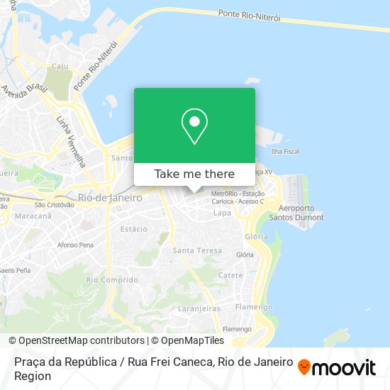 Mapa Praça da República / Rua Frei Caneca