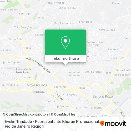 Evelin Trindade - Representante Khorun Professional map