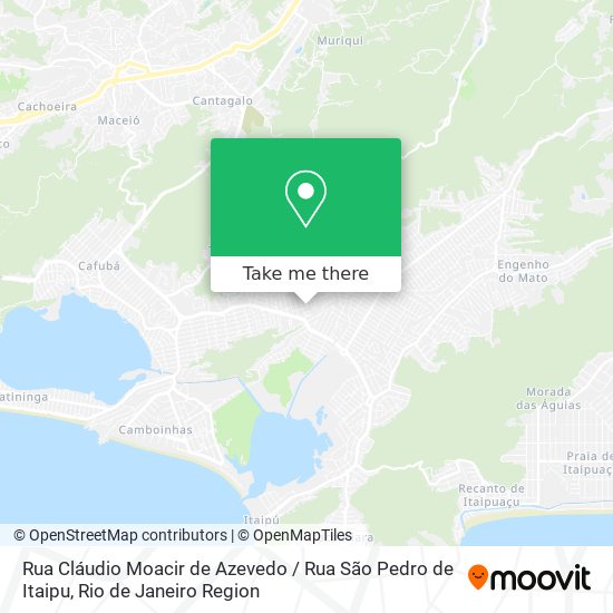 Mapa Rua Cláudio Moacir de Azevedo / Rua São Pedro de Itaipu