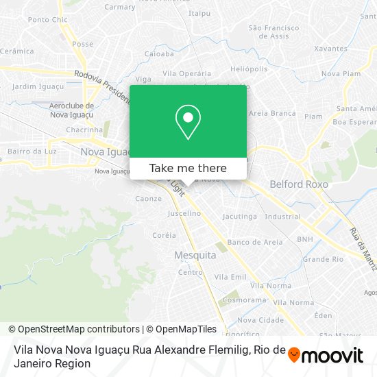 Vila Nova Nova Iguaçu Rua Alexandre Flemilig map