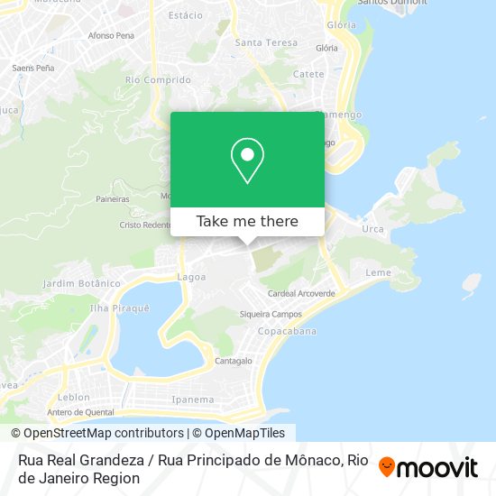 Mapa Rua Real Grandeza / Rua Principado de Mônaco