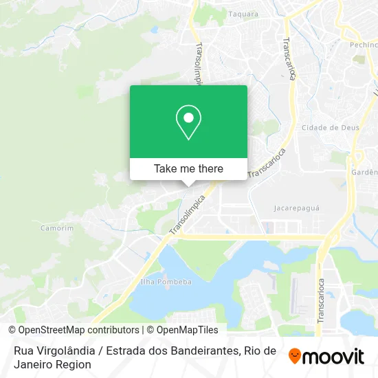 Rua Virgolândia / Estrada dos Bandeirantes map
