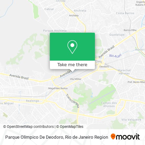 Mapa Parque Olímpico De Deodoro