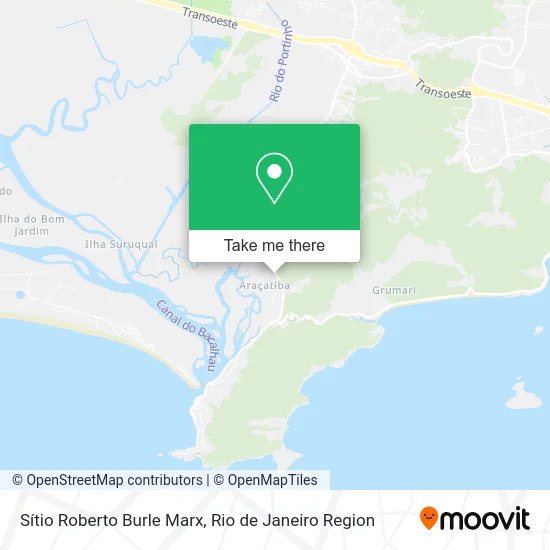 Sítio Roberto Burle Marx map