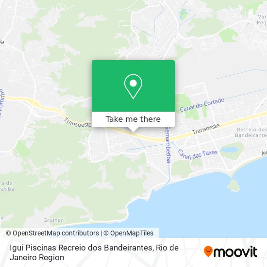 Mapa Igui Piscinas Recreio dos Bandeirantes