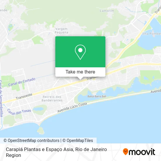 Carapiá Plantas e Espaço Asia map