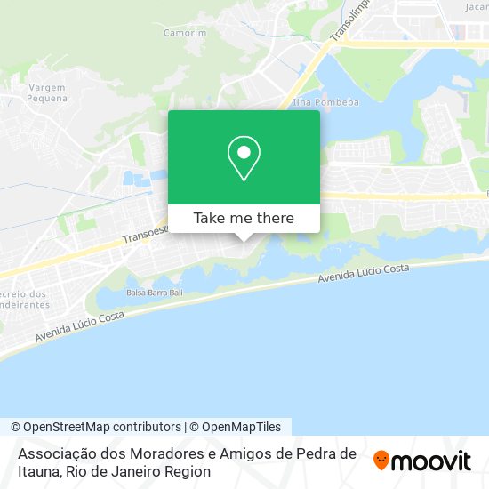 Mapa Associação dos Moradores e Amigos de Pedra de Itauna