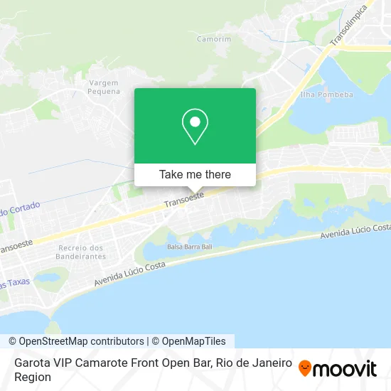 Garota VIP Camarote Front Open Bar map