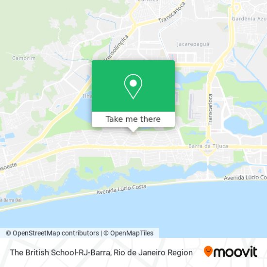 Mapa The British School-RJ-Barra