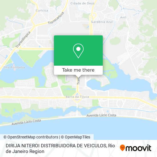 Mapa DIRIJA NITEROI DISTRIBUIDORA DE VEICULOS