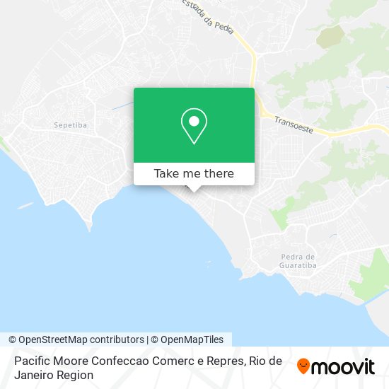 Pacific Moore Confeccao Comerc e Repres map